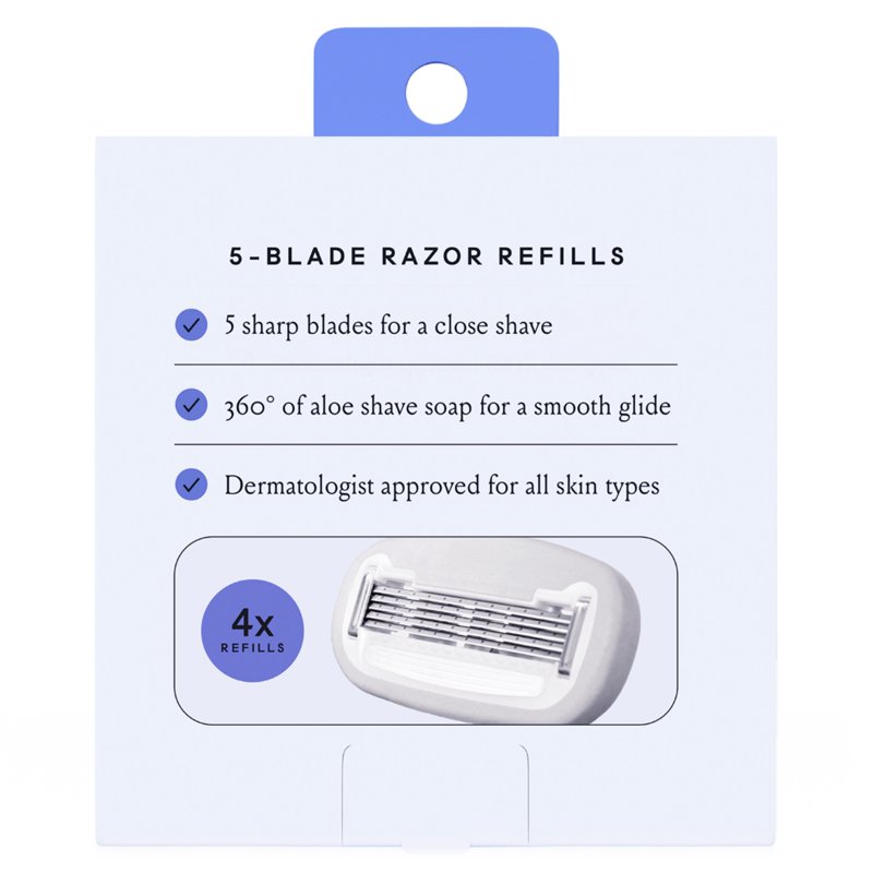 Billie Women’s Razor 5-Blade Razor Cartridge Refills 4 Ct