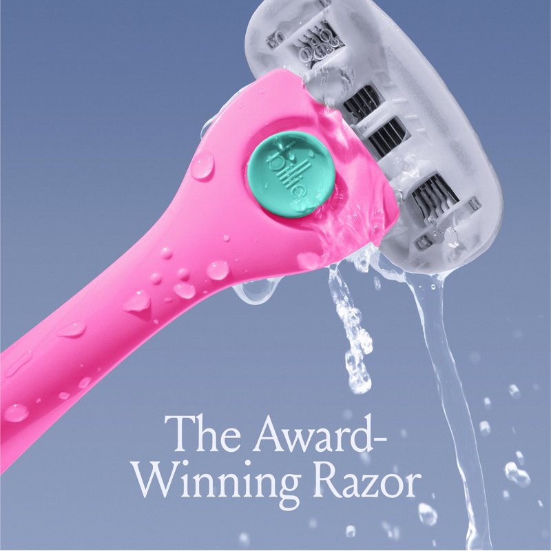 Billie Women’s Razor Kit 1 Handle + 2 X 5-Blade Refills + Magnetic Holder Malibu Color