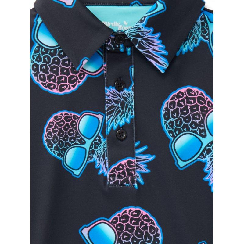 Birdie Bound Boys Ombré Pineapple Print Polo Top With UV 30 Sizes XS-XL