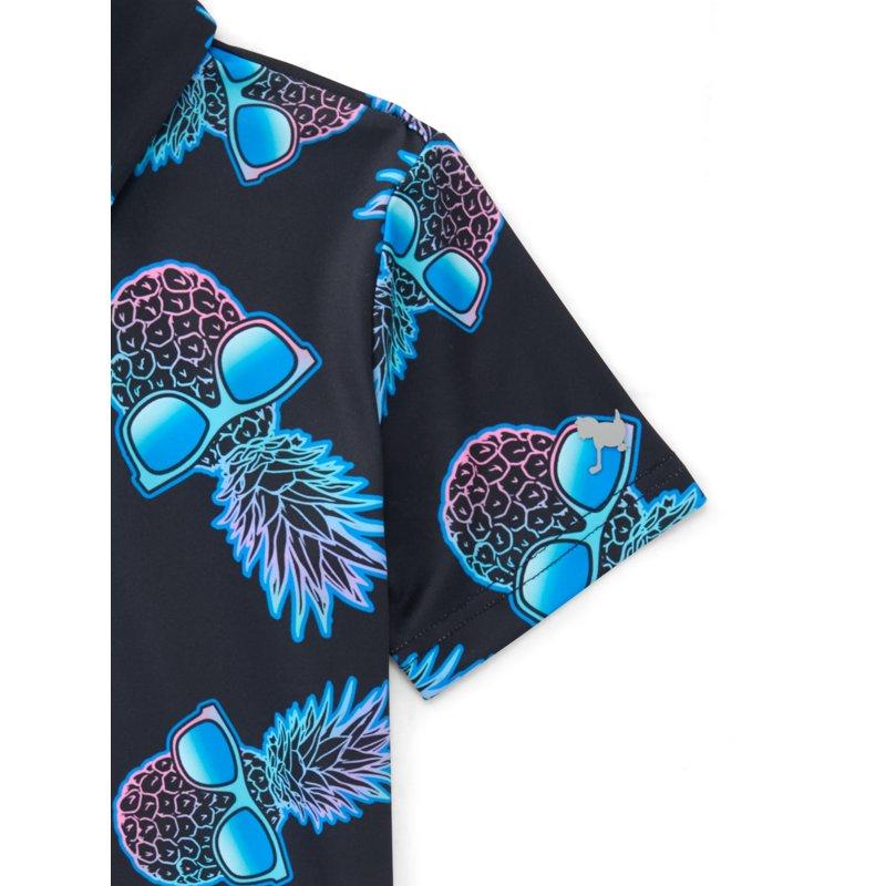 Birdie Bound Boys Ombré Pineapple Print Polo Top With UV 30 Sizes XS-XL