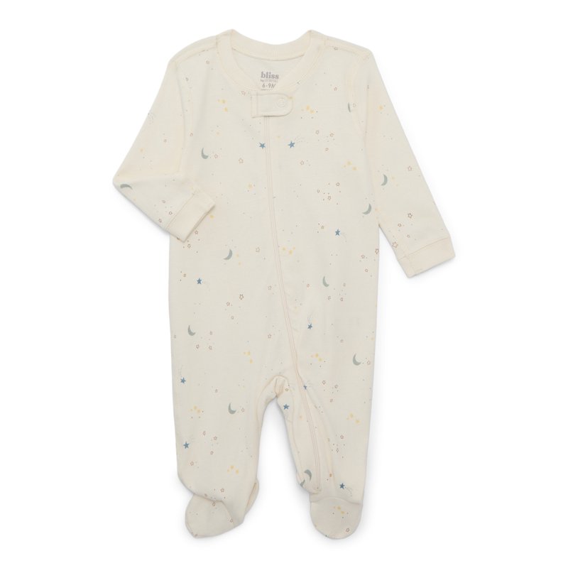 Bliss by Garanimals Baby Boys or Girls Cotton Layette One Piece Footed Sleeper Pajamas Sizes Newborn-9 Months