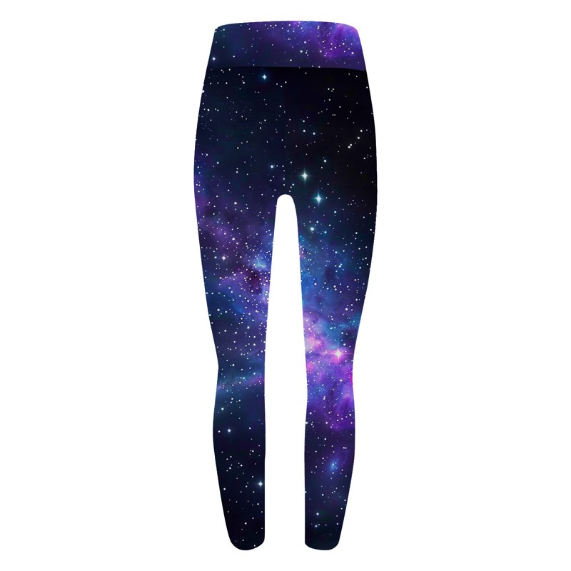 BLTIBY Women's High Waisted Yoga Pants Spring Fall Athletic Sports Running Leggings Tummy Control Star Space Printed Trousers Casual Fashion 2025 Multicolor M