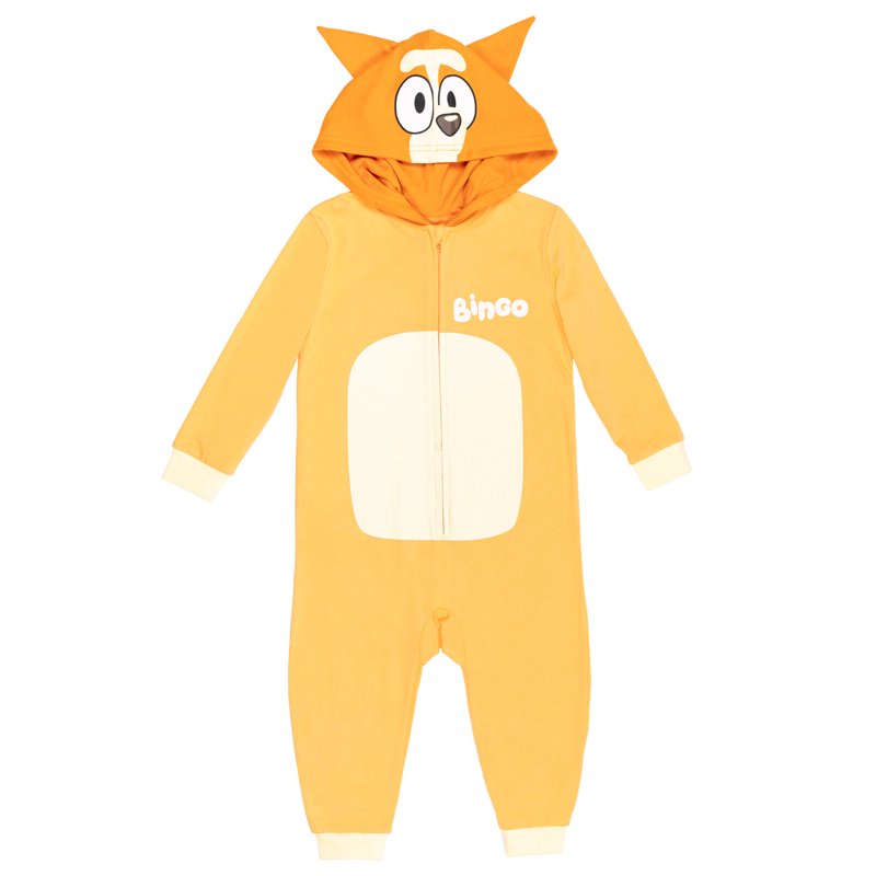 Bluey Bingo Little Boys Zip Up Cosplay Coverall Toddler to Big Kid
