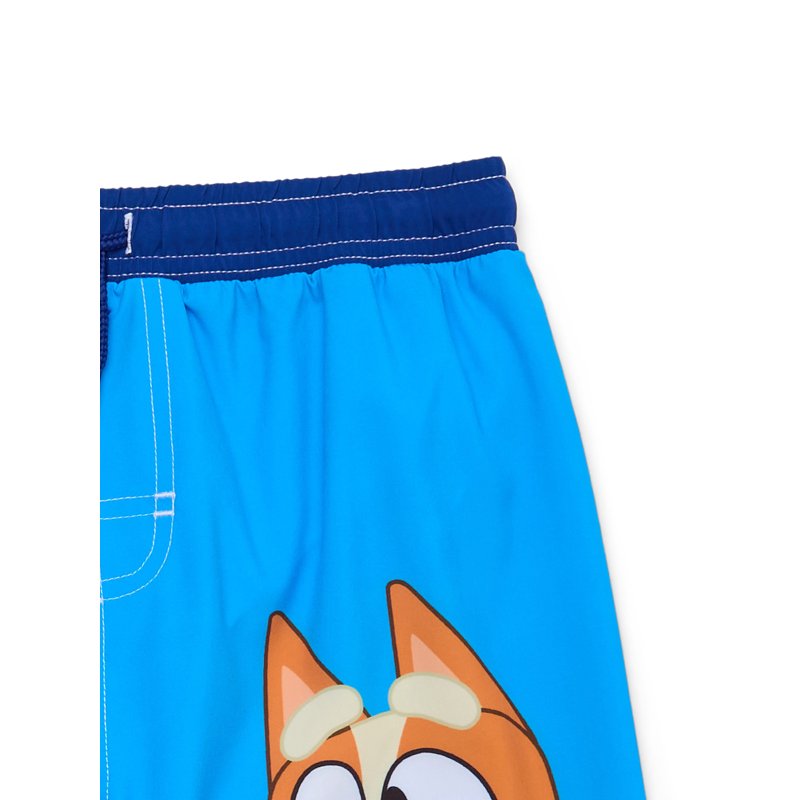 Bluey Boys’ Graphic Swim Trunks With UPF 50+ Sizes 4-12