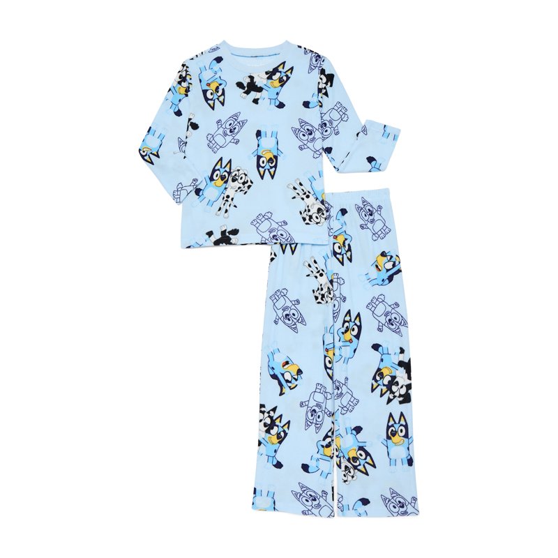 Bluey Girls Long Sleeve Top and Pants Pajama Set 2-Piece Sizes 4-12