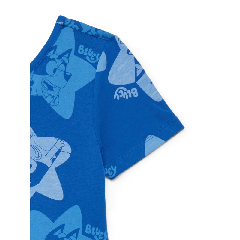 Bluey Girls Printed Skater Dress With Short Sleeves Sizes 4-12