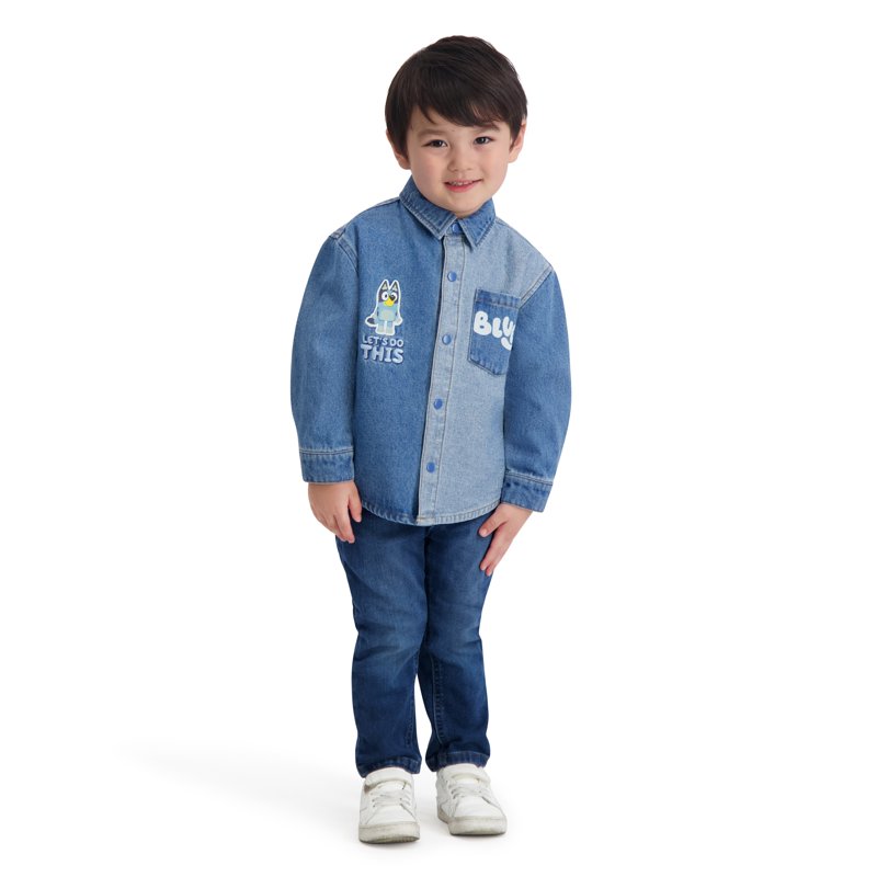 Bluey Toddler Boy Denim Shacket Sizes 12M-5T