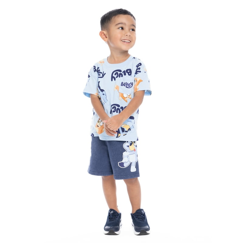 Bluey Toddler Graphic Tee and Shorts Set 2-Piece Sizes 12M-5T