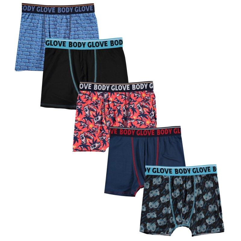 Body Glove Boys 5PK Gaming Prints & Solids Boxer Briefs