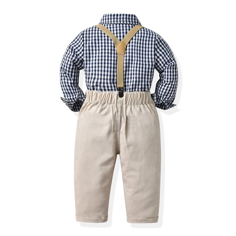 Boys Easter Outfit Toddler Baby Long Sleeve Plaid Prints T Shirt Tops Pants Child Kids Fashionable Clothing Fit Cotton Pajama Set