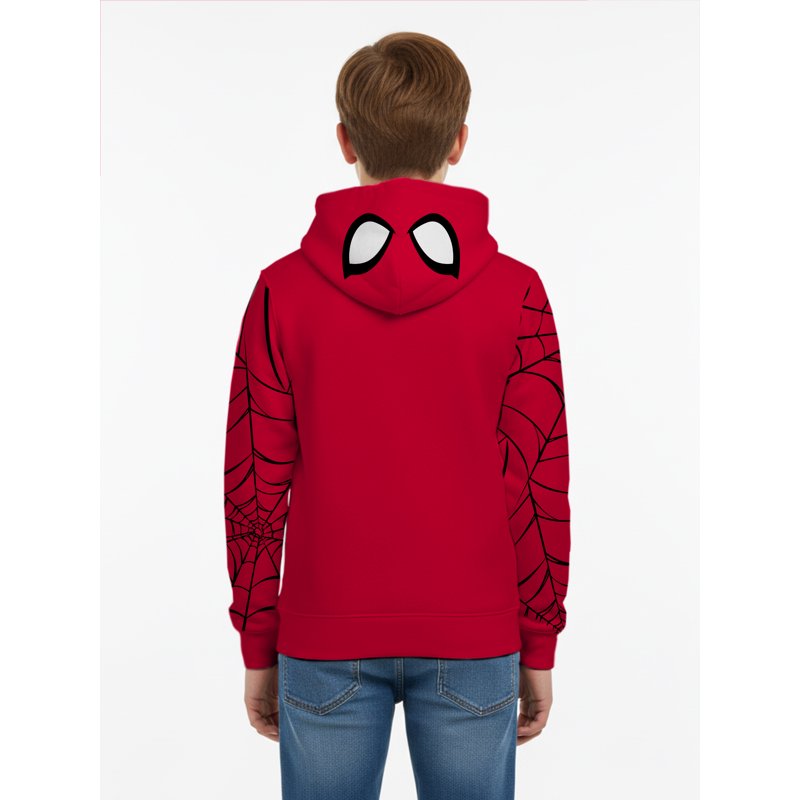 Boys Licensed Cosplay Hoodie Spiderman Sizes XS-XXL