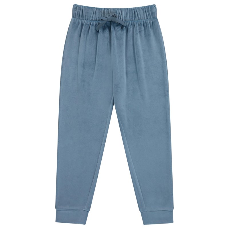 BTween Girl's 3-Pack Velour Jogger Pant Set - Solid Tie Dye Or Camo Sweatpants For Girls BLUE 10/12