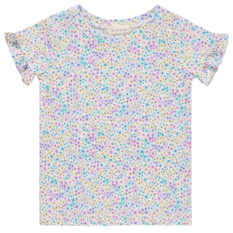 BTween Girls 4-Piece Summer Tops Fashionable Short Sleeve T-Shirt Casual Daily Shirt For Kids - Assorted Colors