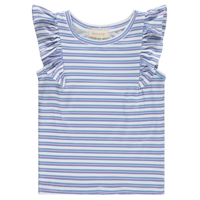 BTween Girls 4-Piece Summer Tops Fashionable Short Sleeve T-Shirt Casual Daily Shirt For Kids - Assorted Colors