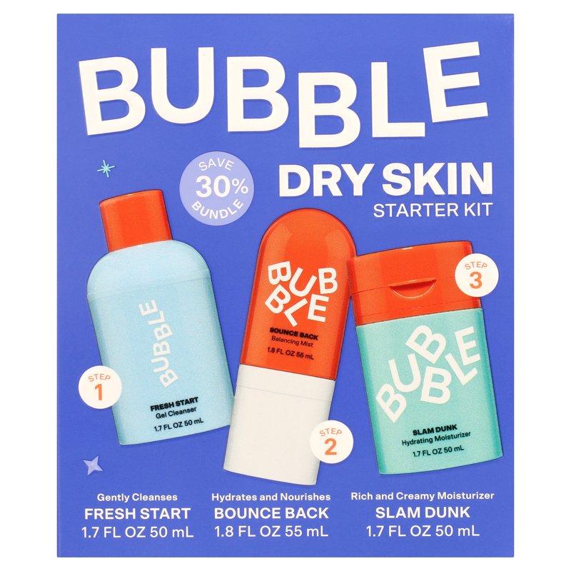 Bubble Skincare 3-Step Hydrating Routine Bundle For Normal To Dry Skin Unisex Set Of 3