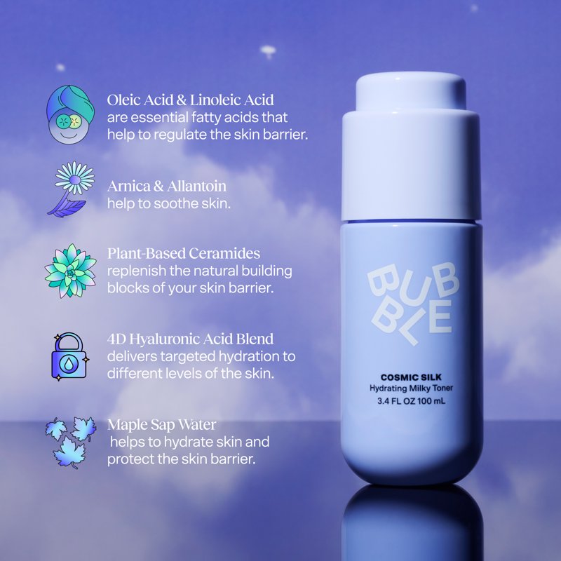 Bubble Skincare Cosmic Silk Hydrating Milky Toner 100ml For All Skin Types