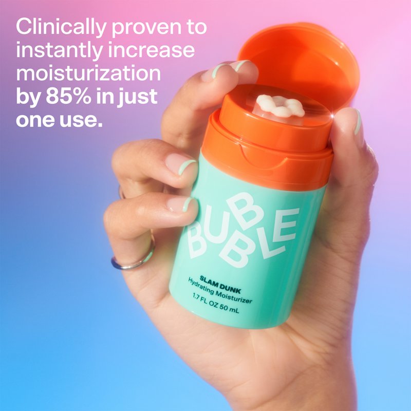 Bubble Skincare Slam Dunk Hydrating Face Moisturizer For Normal To Dry Skin 1.7 Fl Oz/ 50mL