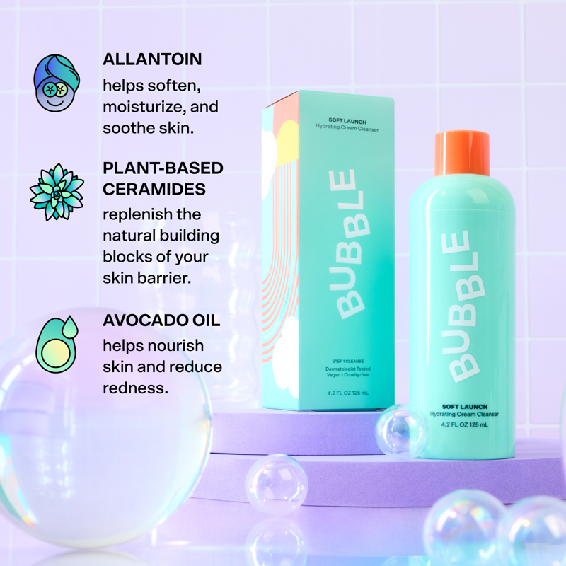 Bubble Skincare Soft Launch Cream Cleanser 4.2 Fl Oz / 125 Ml