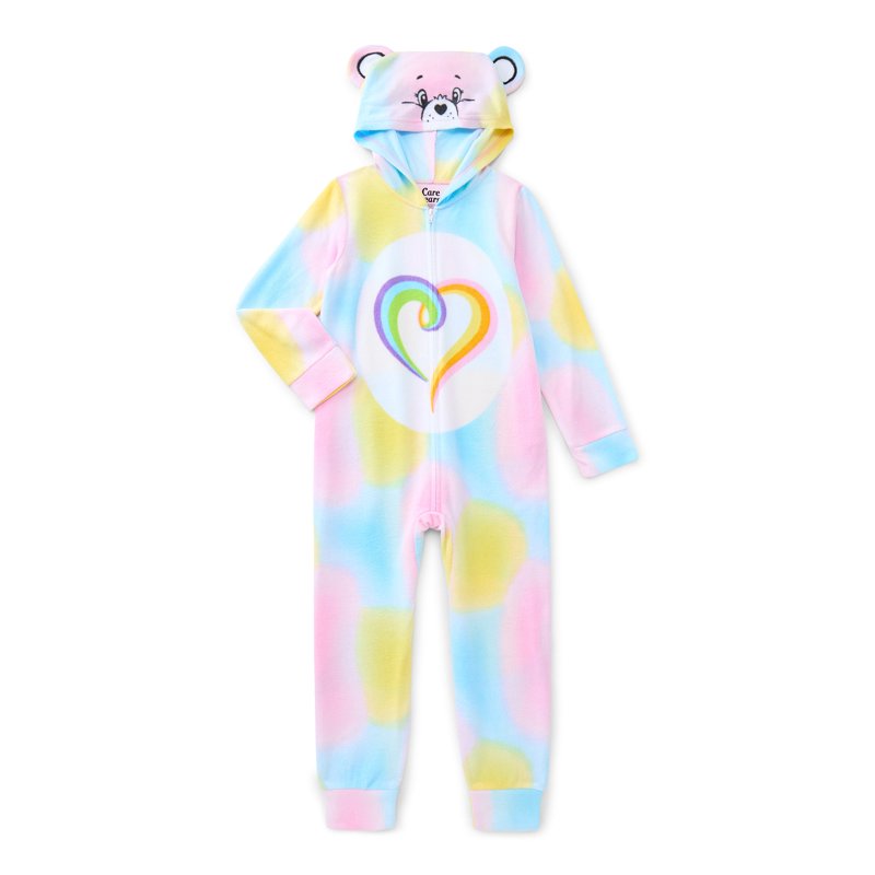 Care Bears Girls Togetherness Bear Union Suit with Hood Sizes 4-12