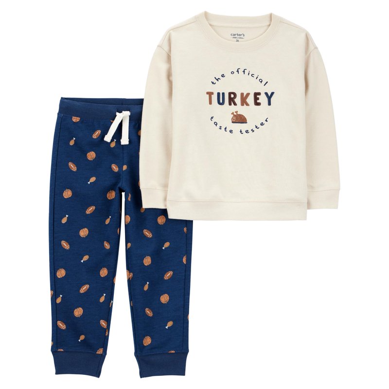 Carter's Child of Mine Baby and Toddler Boy Thanksgiving Outfit Set 2-Piece Sizes 0/3M-5T