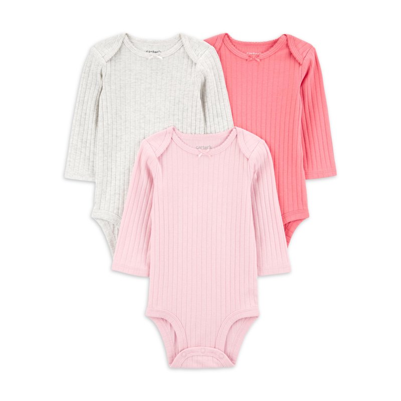 Carter's Child of Mine Baby Girl Bodysuits 3-Pack Sizes Preemie-18 Months