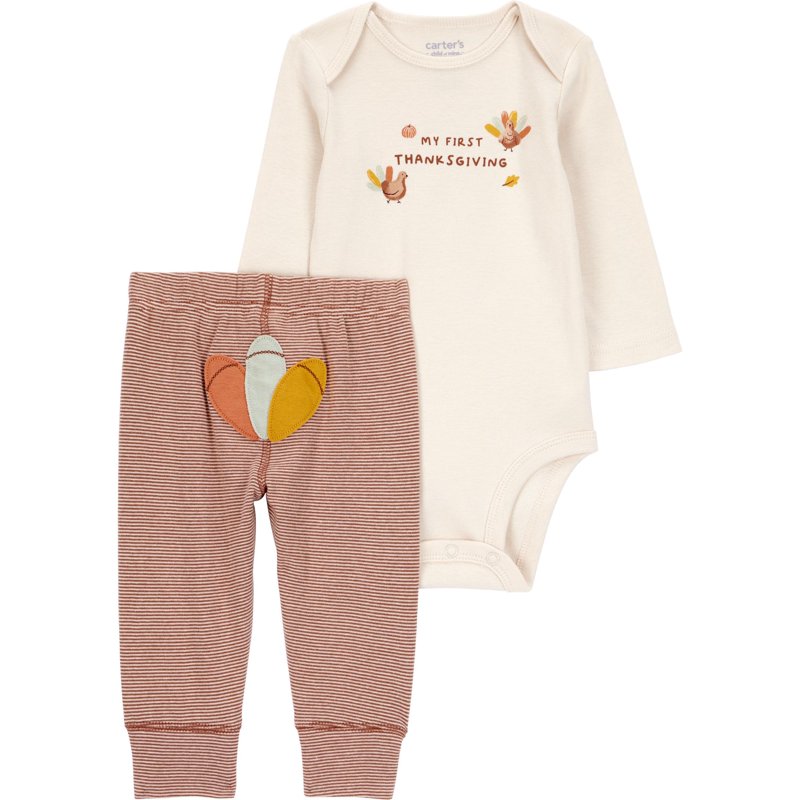 Carter's Child of Mine Baby Unisex Thanksgiving Outfit Set 2-Piece Sizes Newborn-12 Months
