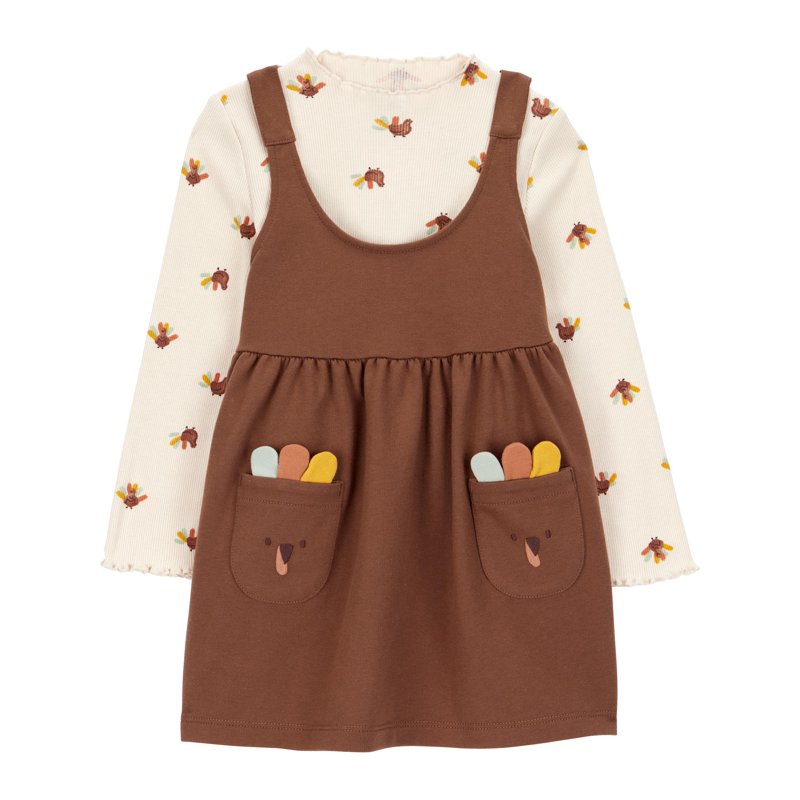 Carter's Child of Mine Toddler Girl Thanksgiving Dress Sizes 12M-5T