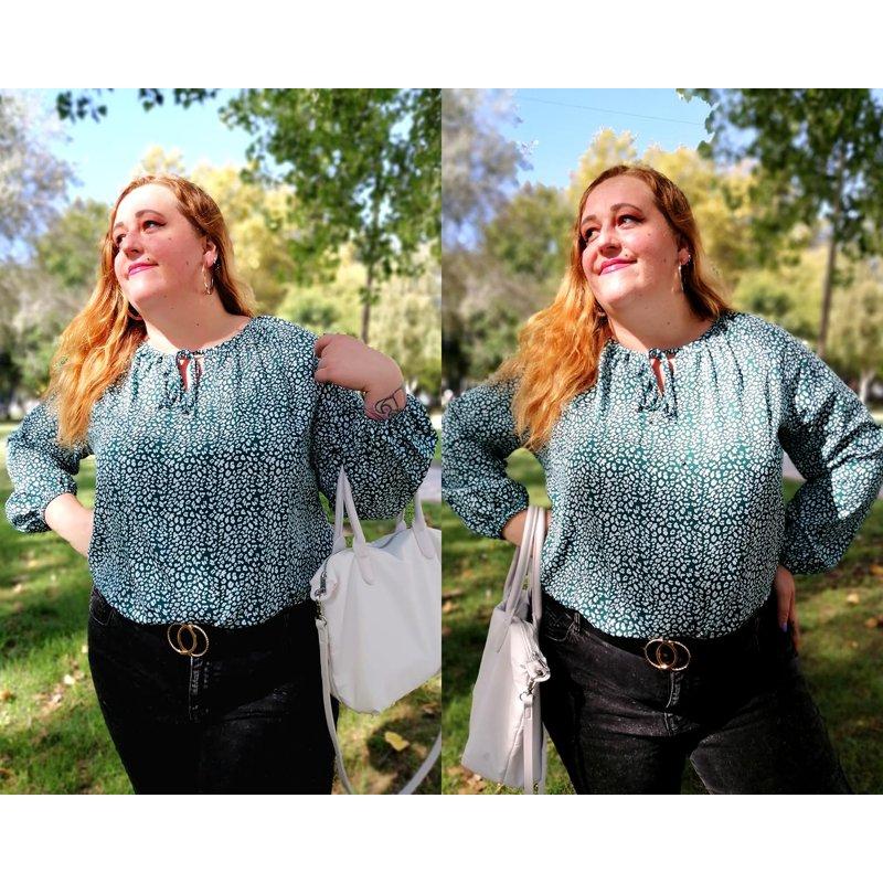 CASSIE LIZ Plus Size Womens Tops 4X Long Sleeve Shirts Fall V Neck Green Boho T Shirts Fashion Drawstring Tunics Loose Fit Summer Blouses Casual Pullovers 4XL 24W 26W
