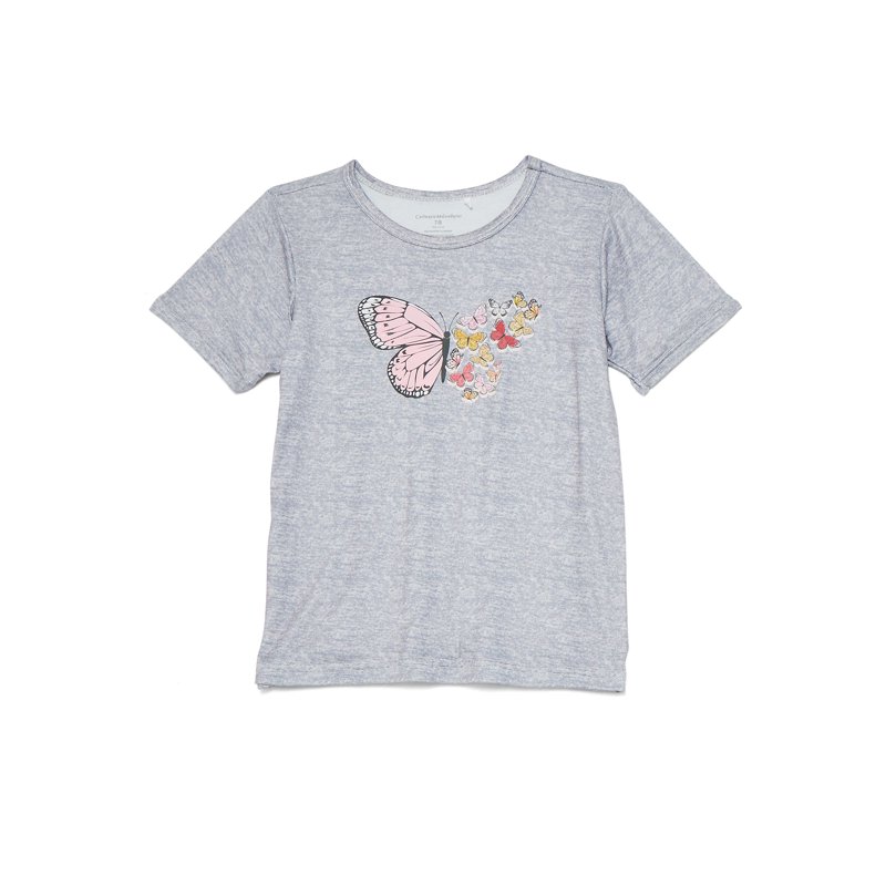 Catherne Malandrino Girls Short Sleeve Top Pant And Shorts With Bonus Scrunchie 4-Piece Pajama Set Sizes 4-16