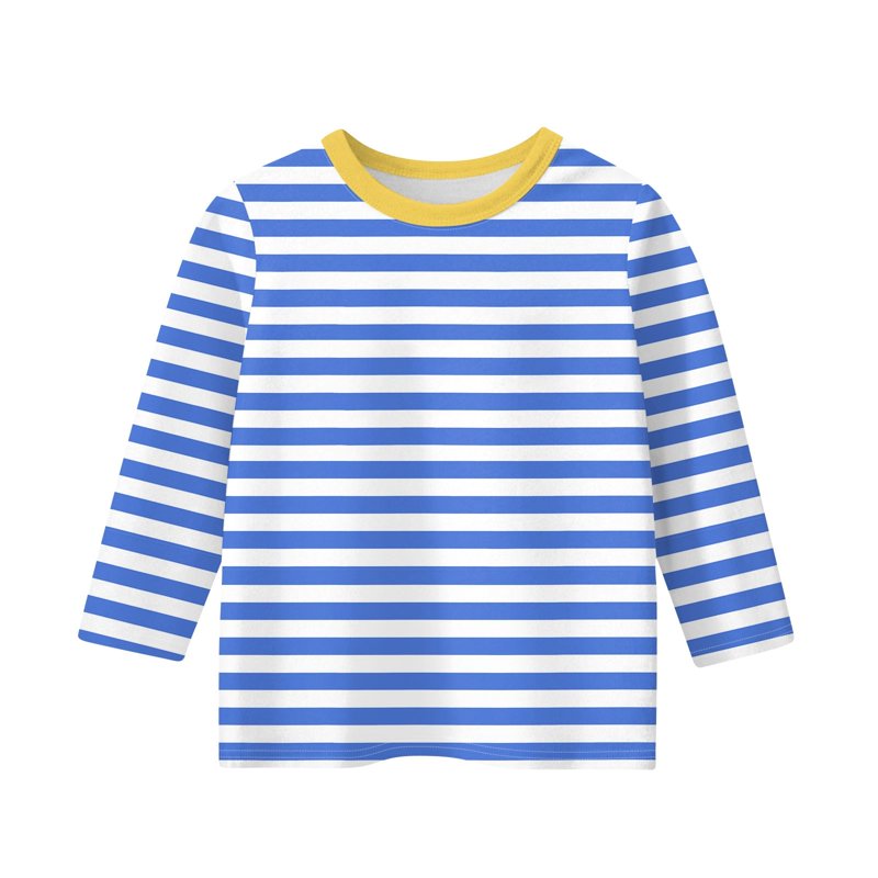 CCRFTGI Girls 3/4 Sleeve Shirts Fall Trendy Girls Tops Size 10-12 Kids Crew Neck T-shirts Cute Plain Tween Girls Striped Clothes Light Blue 14-16 Years