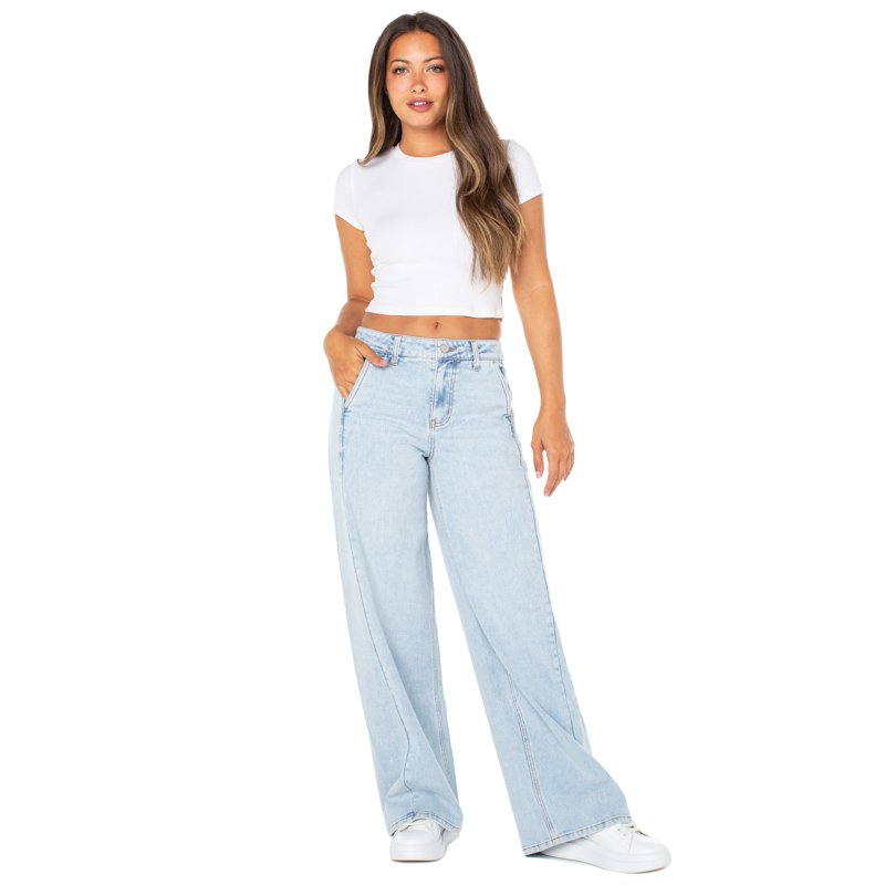 Celebrity Pink Wide Leg Trouser Pocket Jean