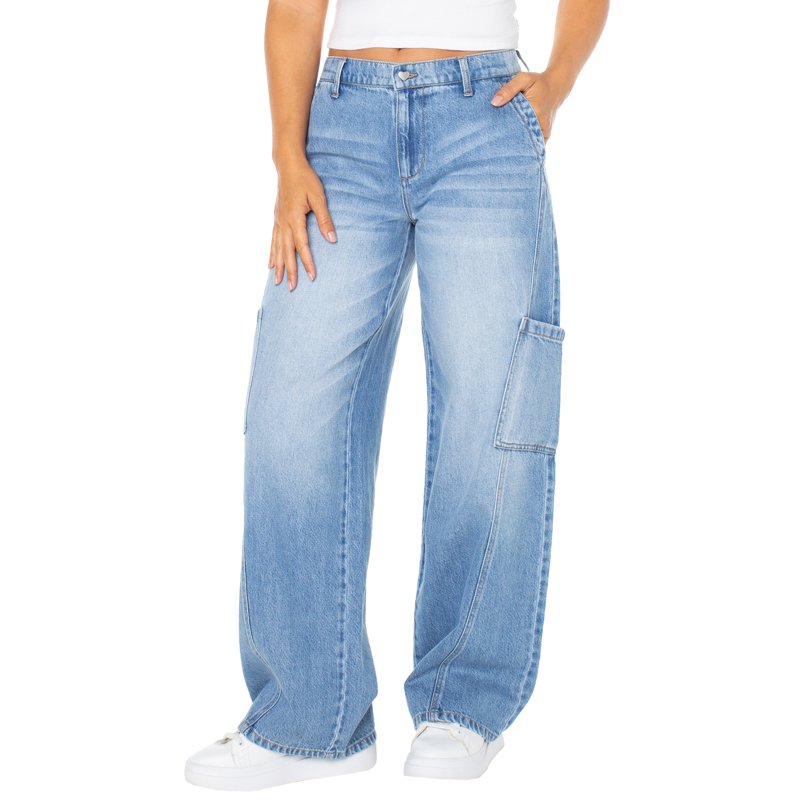 Celebrity Pink Women's And Women's Plus Cargo Wide Leg Jeans Sizes XS-4X