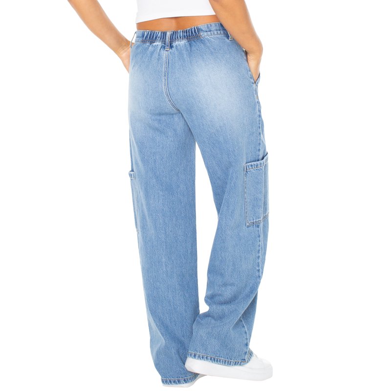 Celebrity Pink Women's And Women's Plus Cargo Wide Leg Jeans Sizes XS-4X
