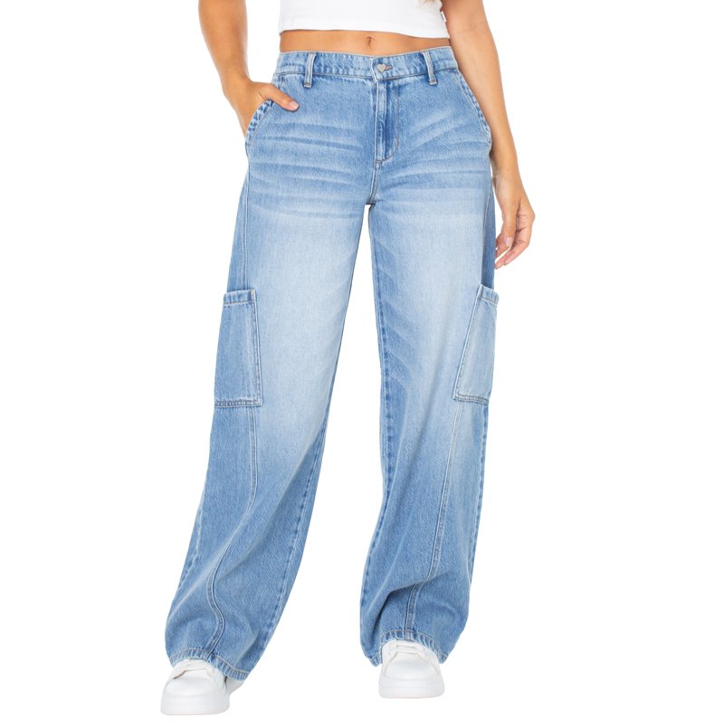 Celebrity Pink Women's and Women's Plus Cargo Wide Leg Jeans Sizes XS-4X