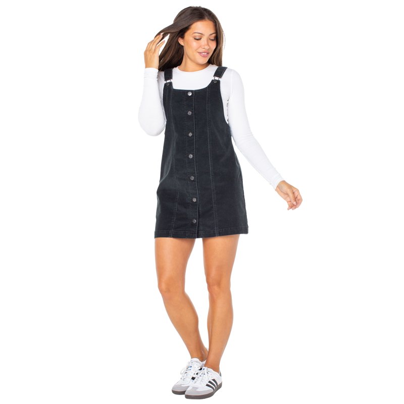 Celebrity Pink Women's And Women's Plus Corduroy Pinafore Mini Dress Sizes XS-4X