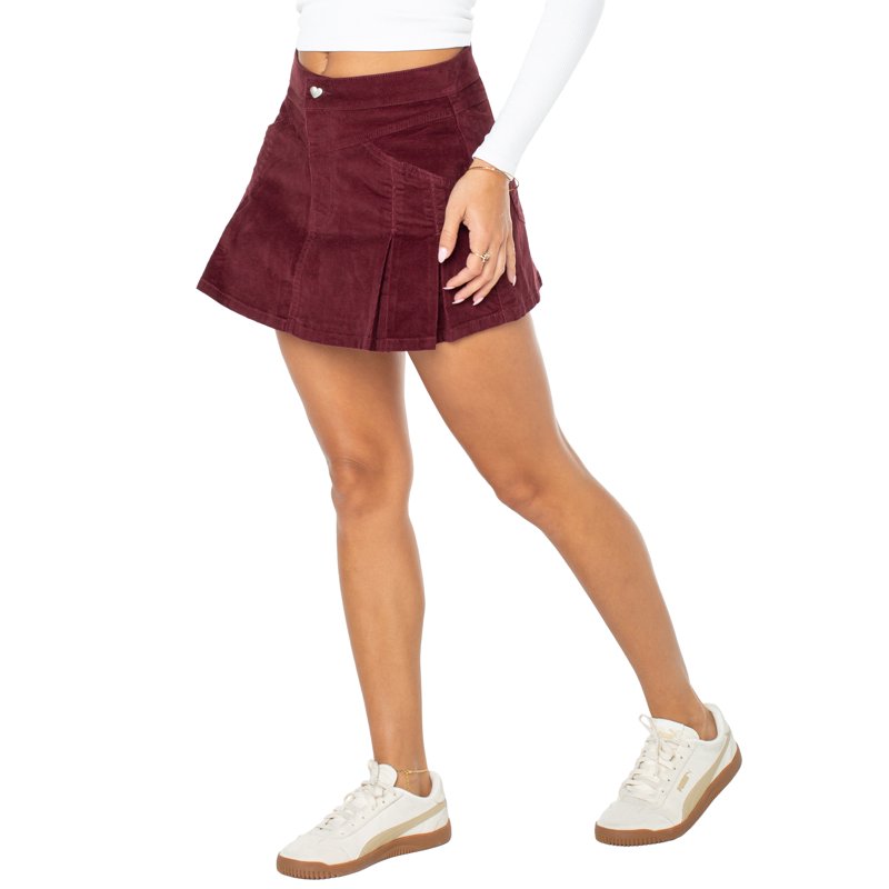 Celebrity Pink Women's Western Pleated Corduroy Mini Skirt Sizes XS-XXXL