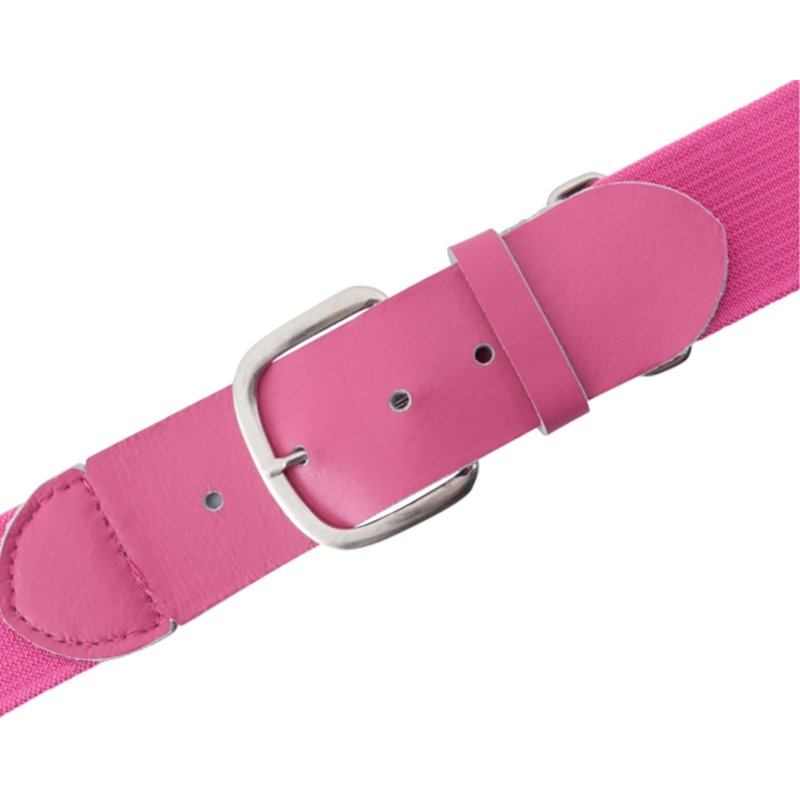 Champion Sports Baseball/Softball Uniform Belt - Comfort Stretch Fit Uniform Belt - Durable Syntex Tab - Youth: 18"-32" - Pink