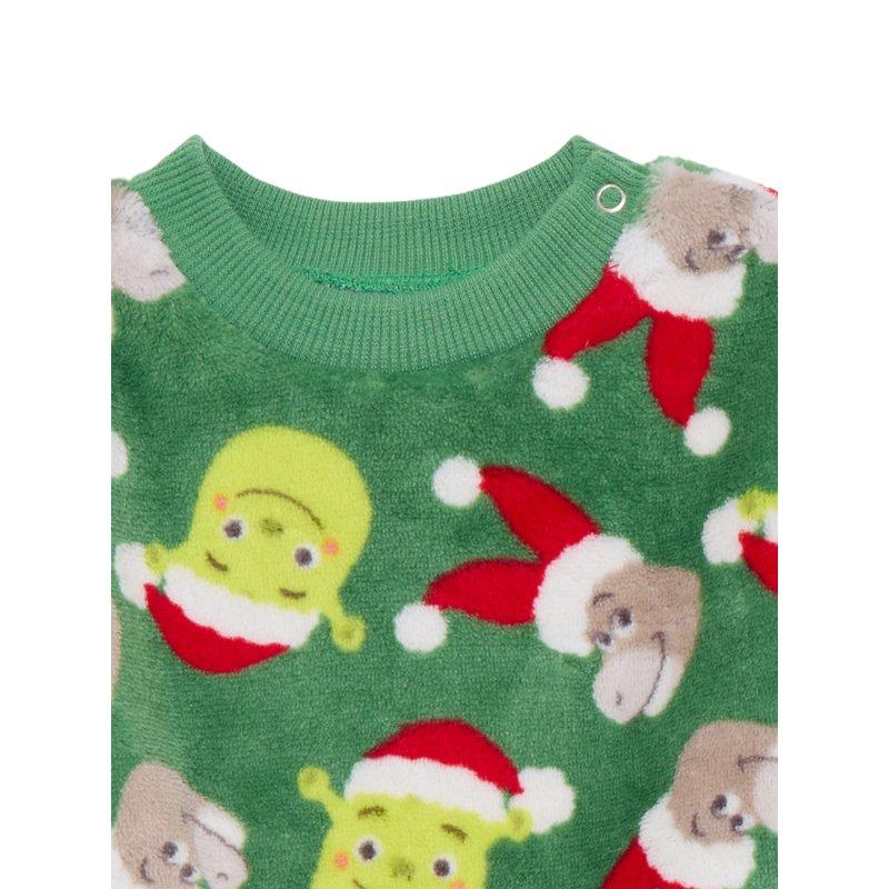 Christmas Shrek Baby Boys Or Girls Print Plush Top And Pants Set 2-Piece Sizes Newborn-24M