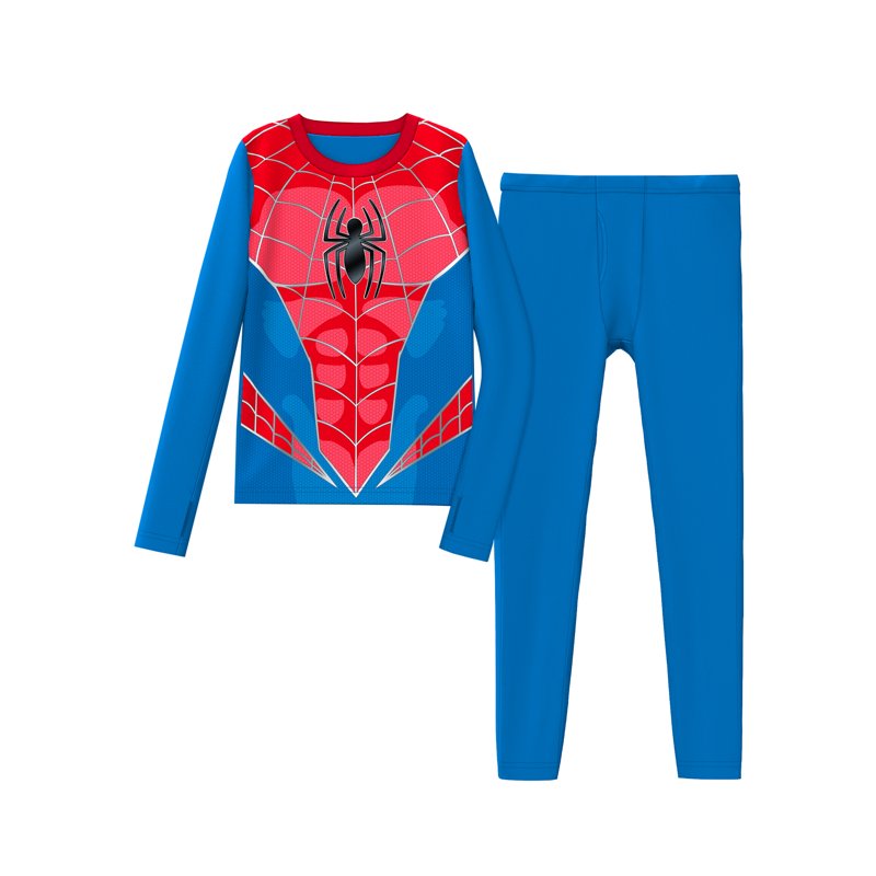 Climateright By Cuddl Duds Spider-Man Boys Thermal Set Sizes S-L