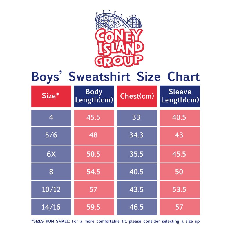 Coney Island Boys Hoodie - Soft Fleece Sherpa Lined Zip Up Hooded Sweatshirt For Boys (4-16)