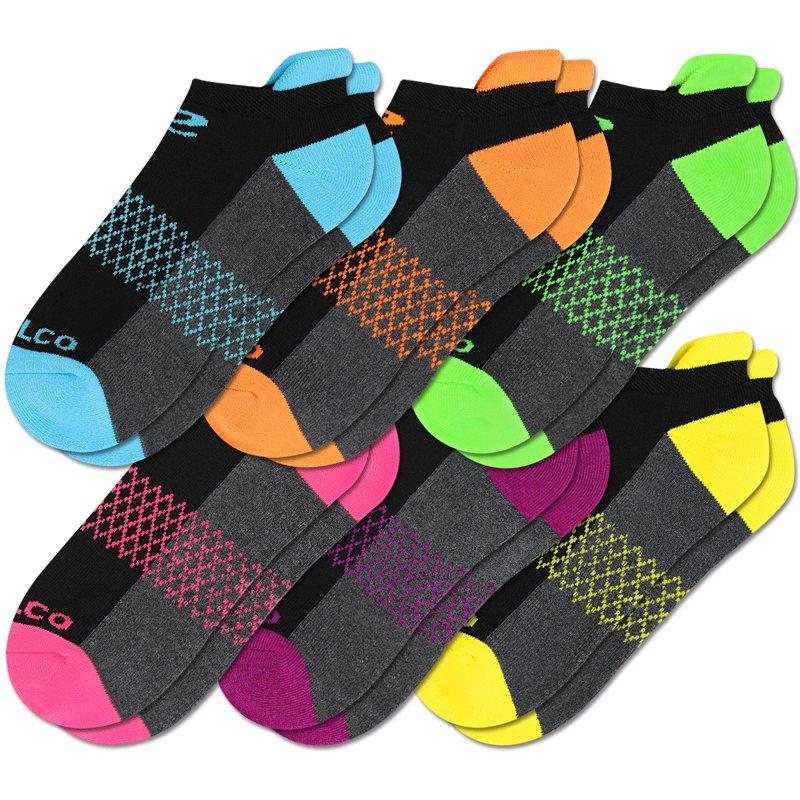 COOPLUS Women's Athletic Ankle Socks Women's Sock Size 9-11 Female Cushioned Color Socks 6 Pairs