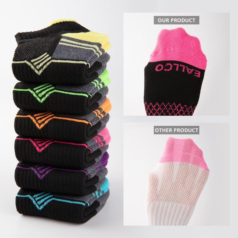 COOPLUS Womens Ankle Socks Performance Low Cut Athletic Socks 6 Pairs