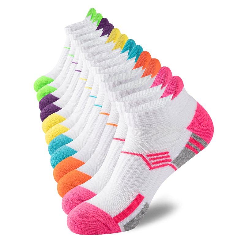 COOPLUS Womens Ankle Socks Performance Low Cut Athletic Socks 6 Pairs