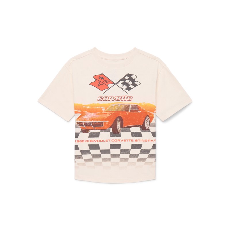 Corvette Boys Retro Tee with Short Sleeves Sizes 4-18