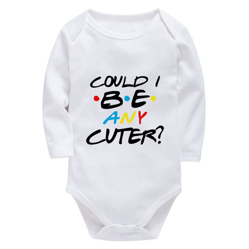 Could I Be Any Cuter Gender Neutral Baby Clothes Winter Long Sleeve Boys Coming Home Outfit White Baby Boy Clothes 0-6 Month
