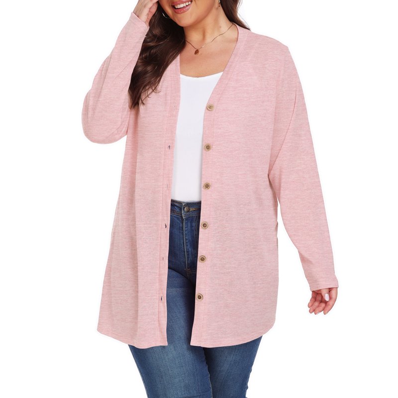 Cueply Women's Plus Size Cardigan Long Sleeve Lightweight Sheer Open Front Knited Cardigan 1X-4X Cueply Women's Plus Size Cardigan Long Sleeve Lightweight Sheer Open Front Knited Cardigan 1X-4X