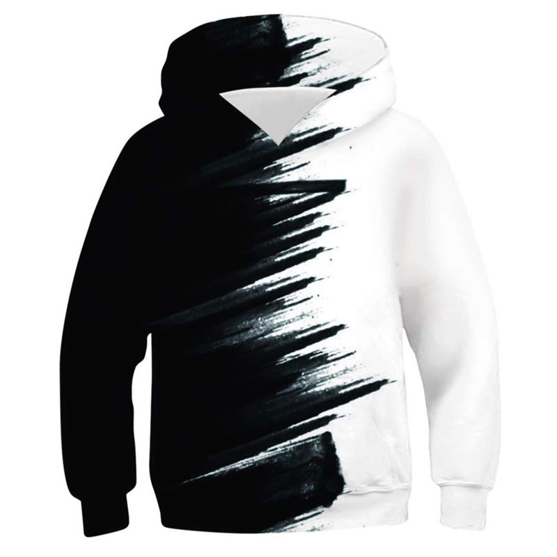 CYMMPU Boys Hoodies for Kids 3D Graphic Printed Hooded Sweatshirt Pullover Hoody with Pockets 6-16 Years White 7 Years