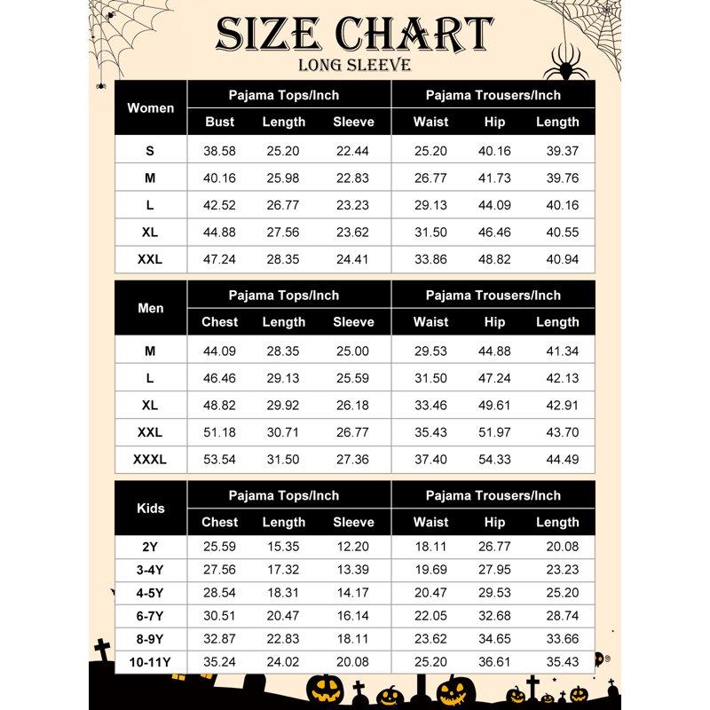 DAKIMOE Halloween Pajamas Family Matching Set Holiday Print Long Sleeve Jammies Loungewear PJs Set Sleepwear Adult Kids Men Women Toddler
