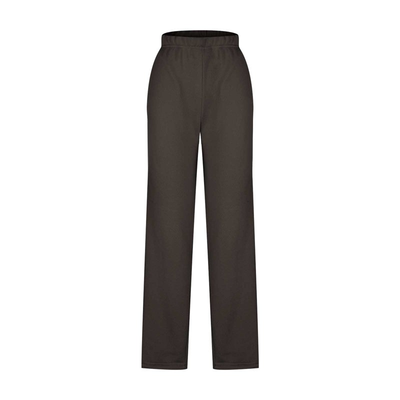 Dasayo Casual Pants For Womens Elastic Waist Solid Trousers With Pockets Plus Size Straight Leg Slacks