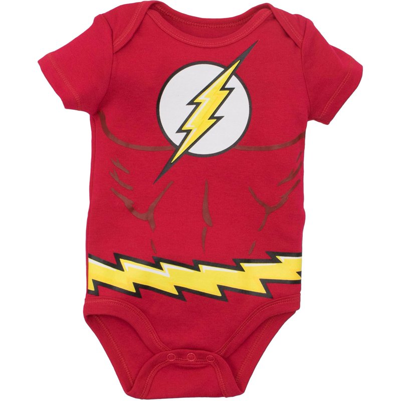 DC Comics Justice League Batman Superman The Flash Newborn Baby Boys 5 Pack Costume Bodysuits Newborn To Infant
